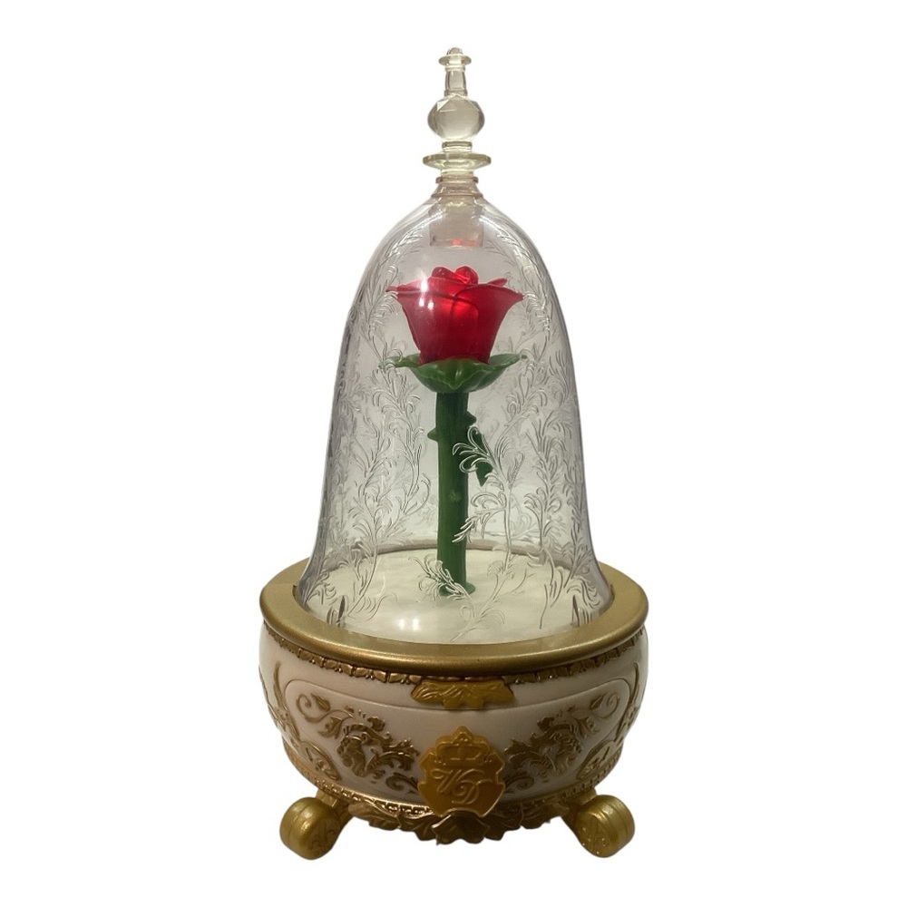 Disney Beauty and the Beast‎ Lights & Music Enchanted Rose Jewelry Box with Ring